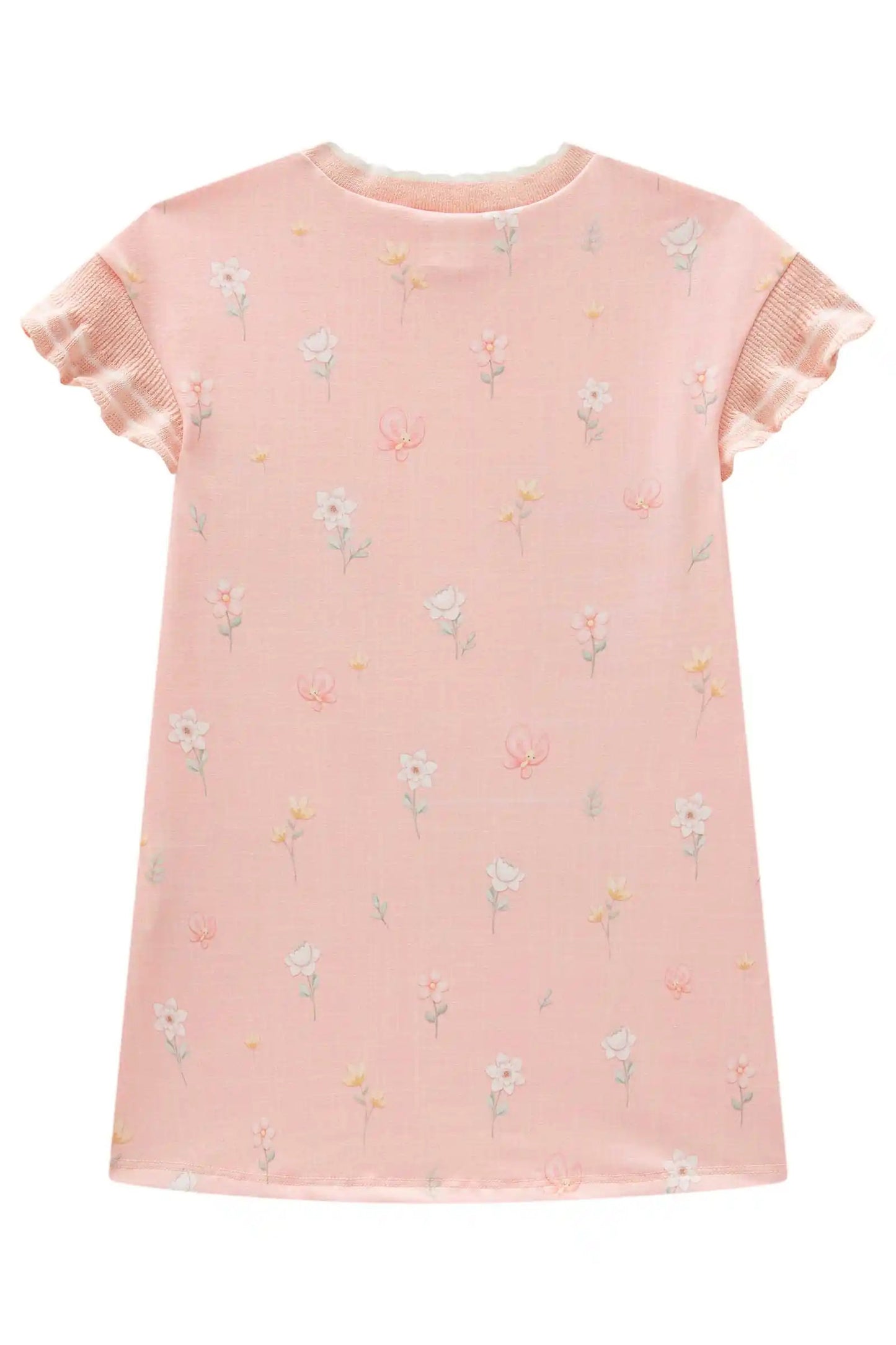 Vestido Infantil em Malha Power Rosa – Estilo Aloha e Conforto