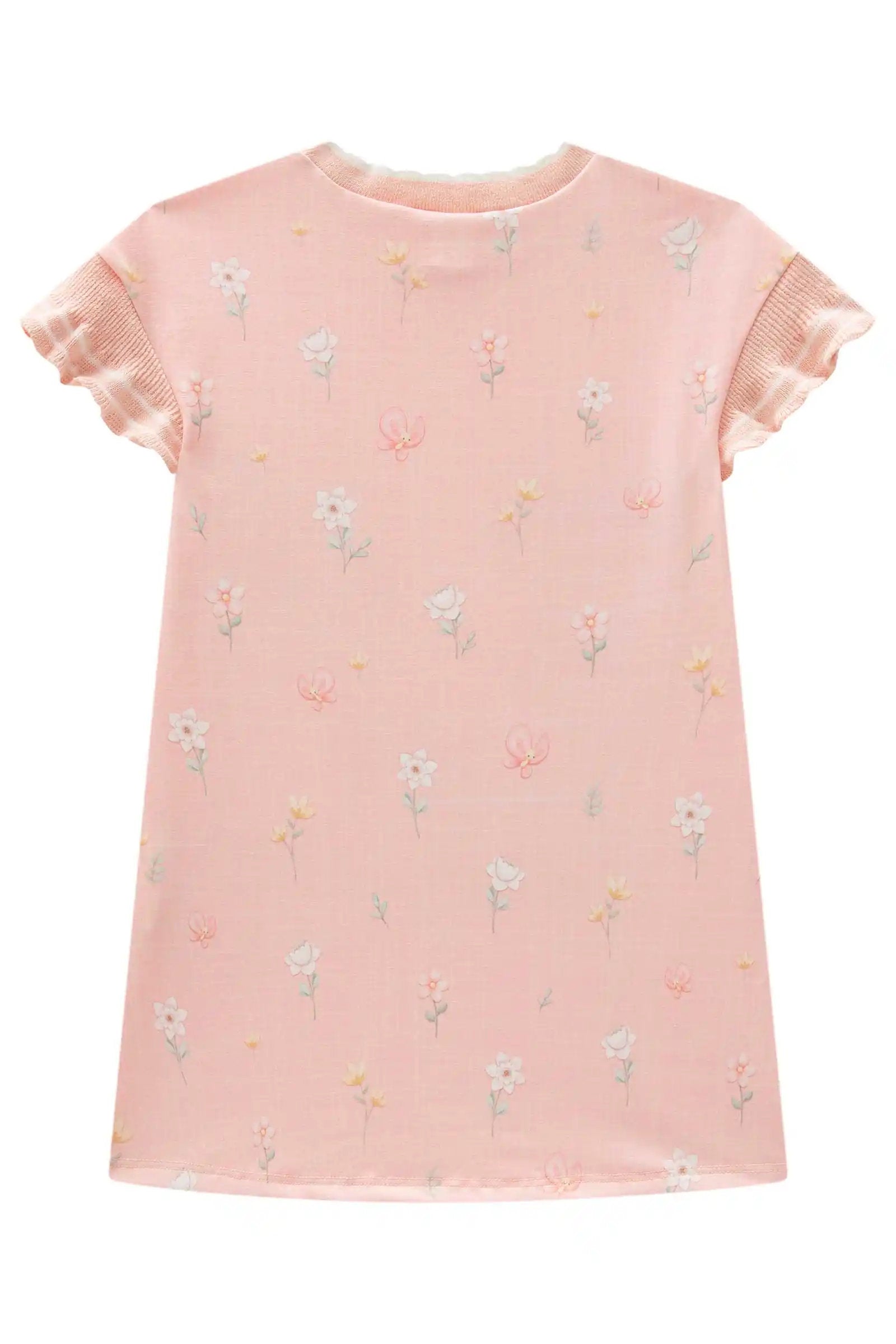 Vestido Infantil em Malha Power Rosa – Estilo Aloha e Conforto