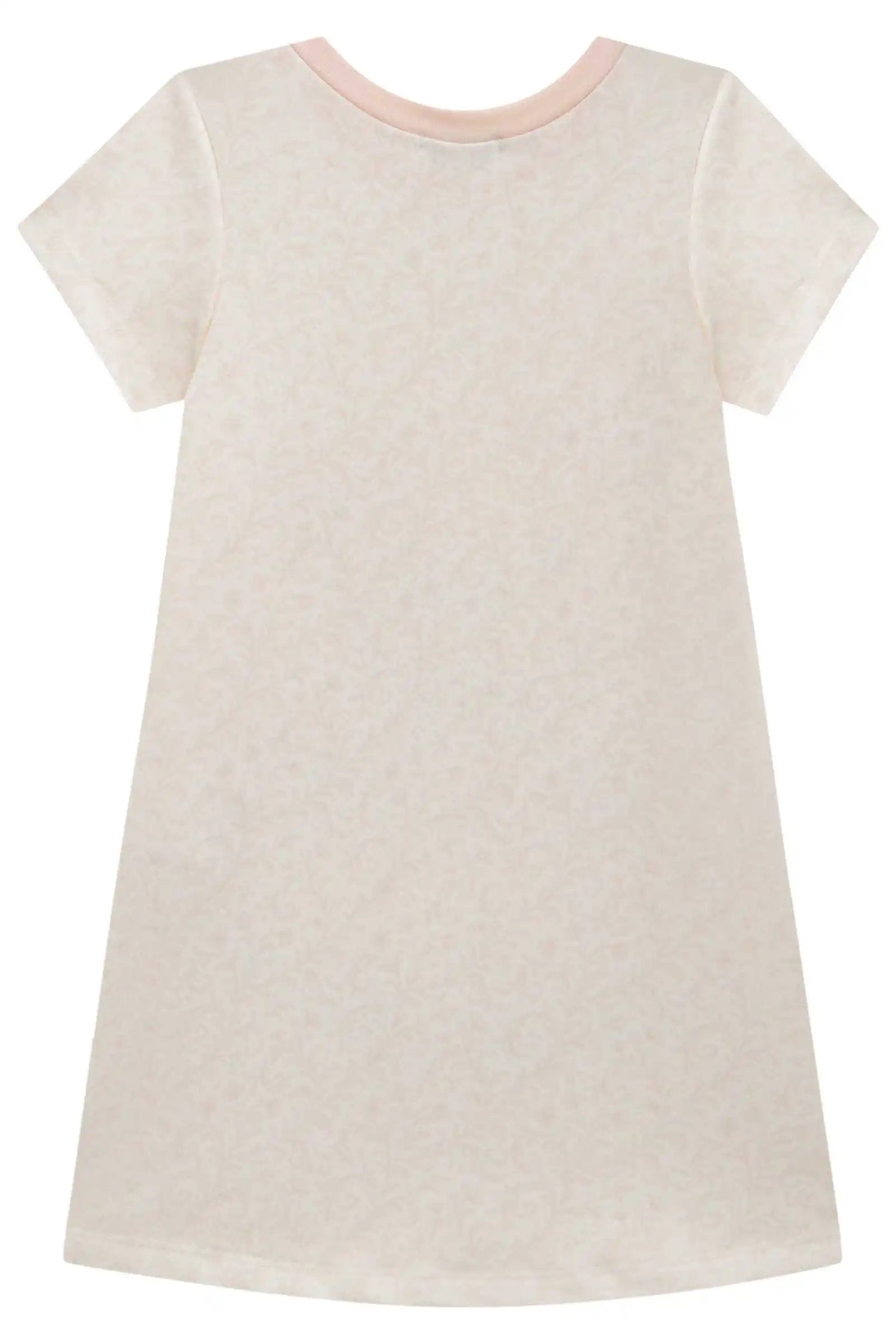Vestido Infantil em Molecotton Bege Claro – Conforto e Encanto