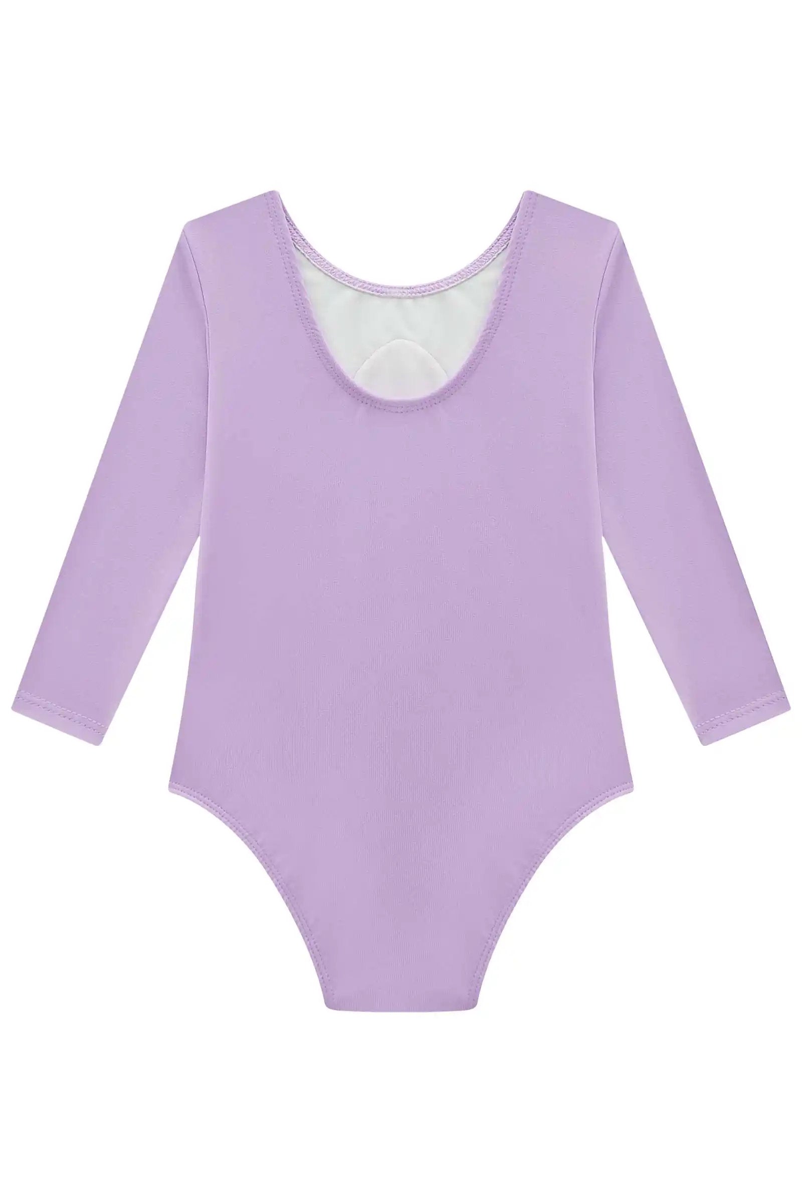 Maiô Infantil Lilás em Malha UV +50 Dry