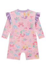 Macacão Infantil em Malha UV + 50 Dry Rosa – Proteção e Conforto