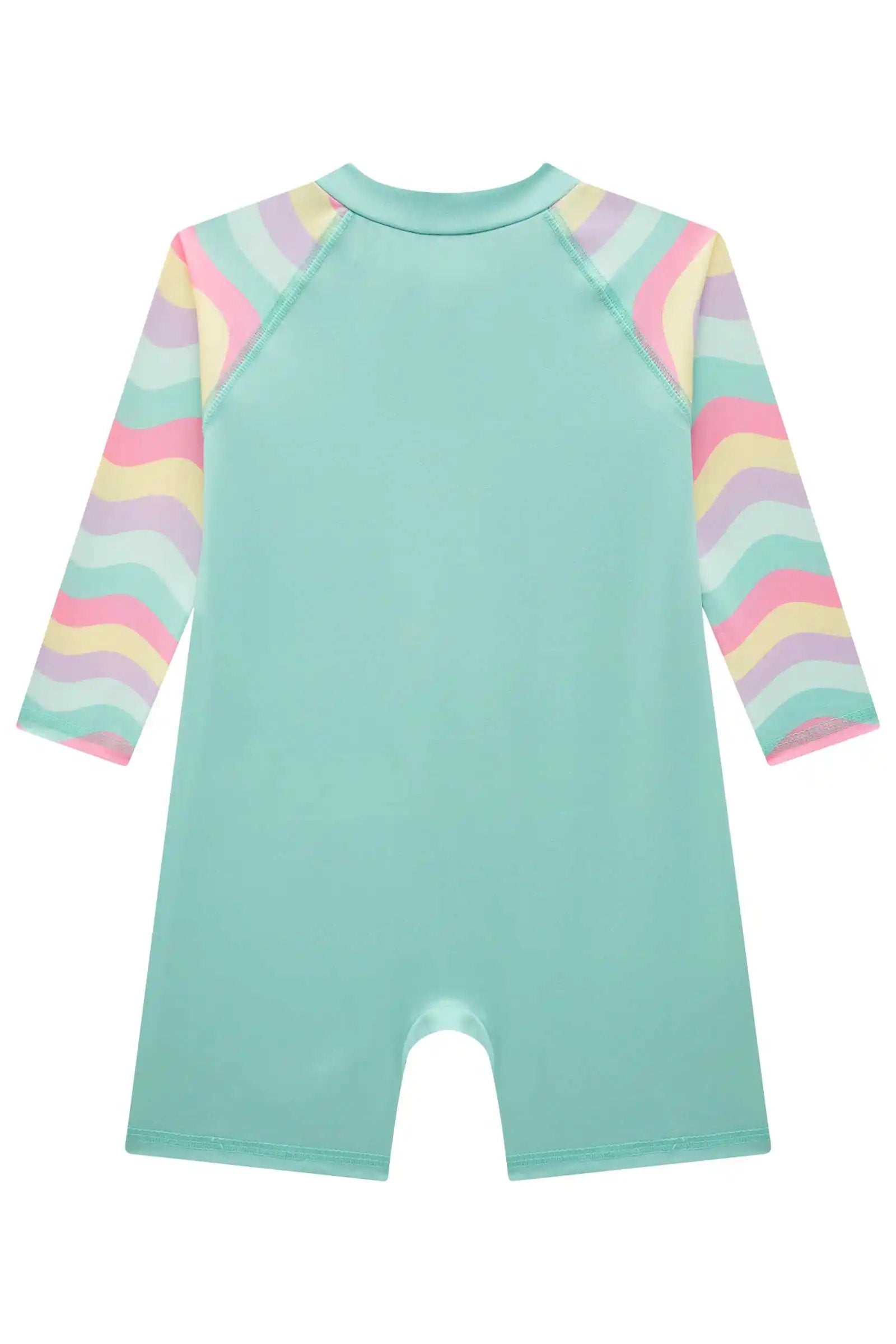 Macacão Infantil em Malha UV  + 50 Dry Verde