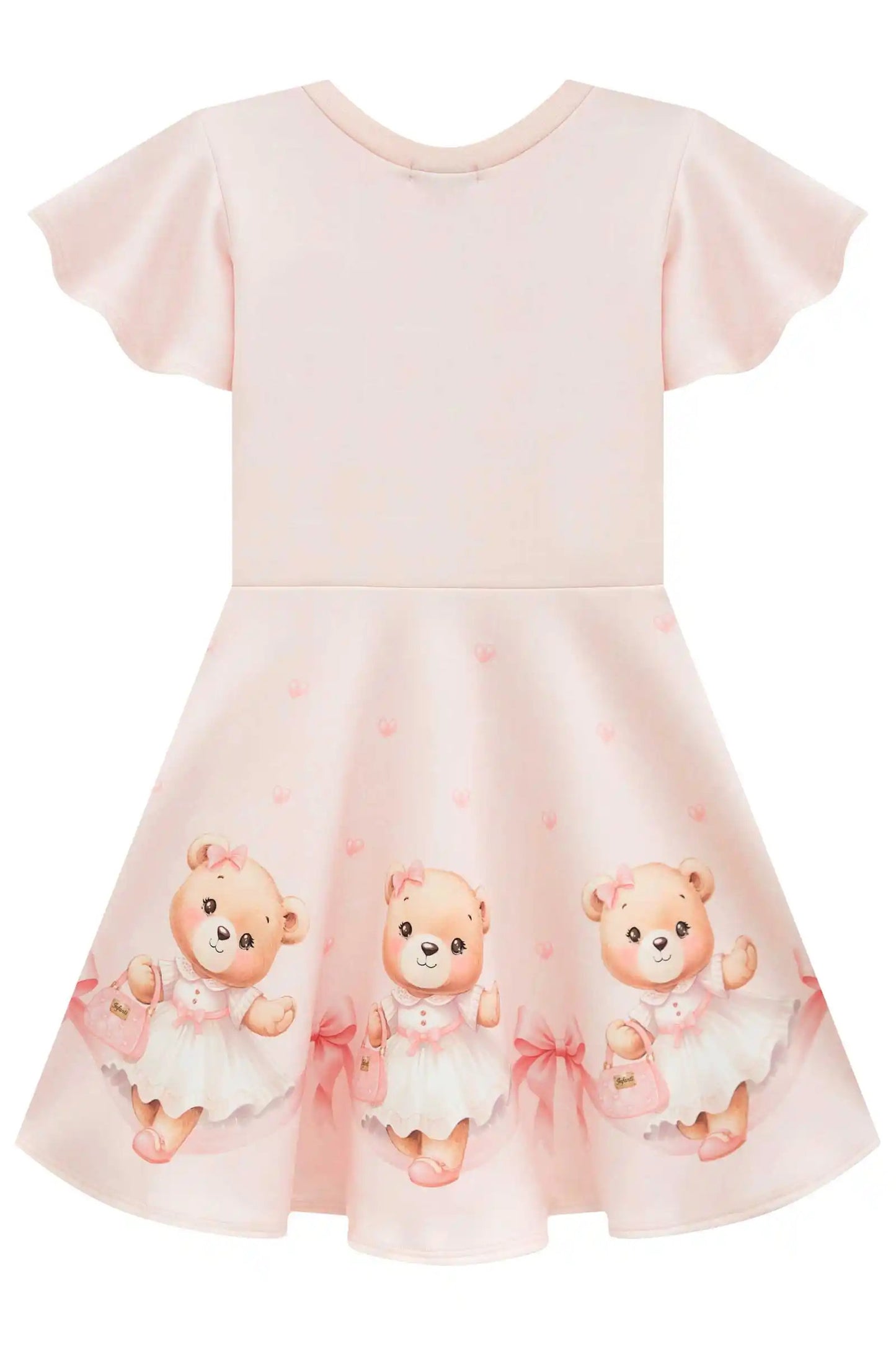 Vestido Infantil Rosa Ursinha Princess – Doce e Confortável