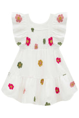 Vestido Infantil Branco Bordado – Leve e Encantador
