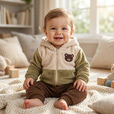 Conjunto Infantil com Capuz Macio e Confortável para Dias Frios