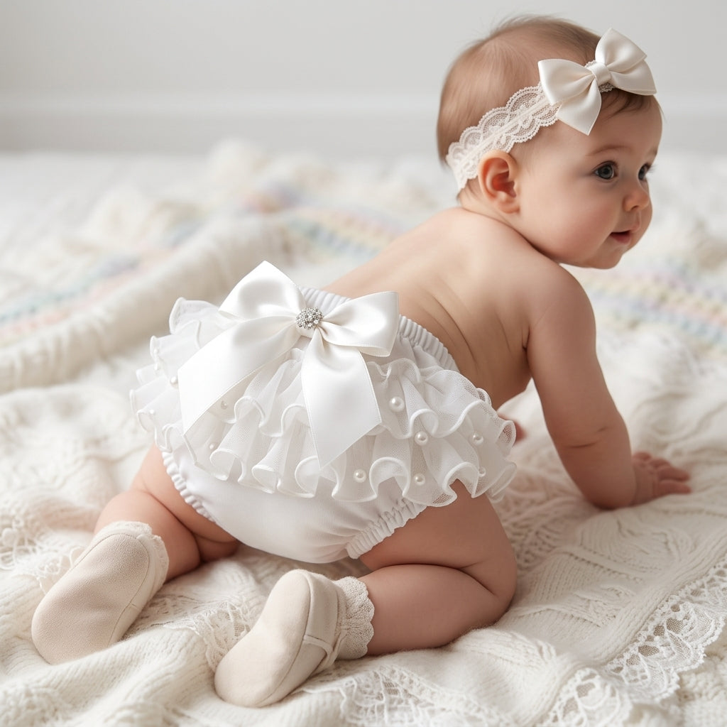 Calcinha Infantil com Babado em Tule e Conforto