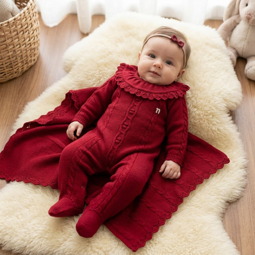 Kit Maternidade em Tricot com Aran e Tranças – Conforto e Exclusividade