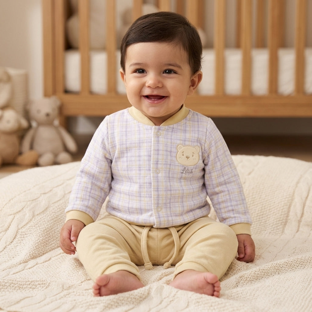 Conjunto de Bebê com Estampa Urso e Conforto Diário