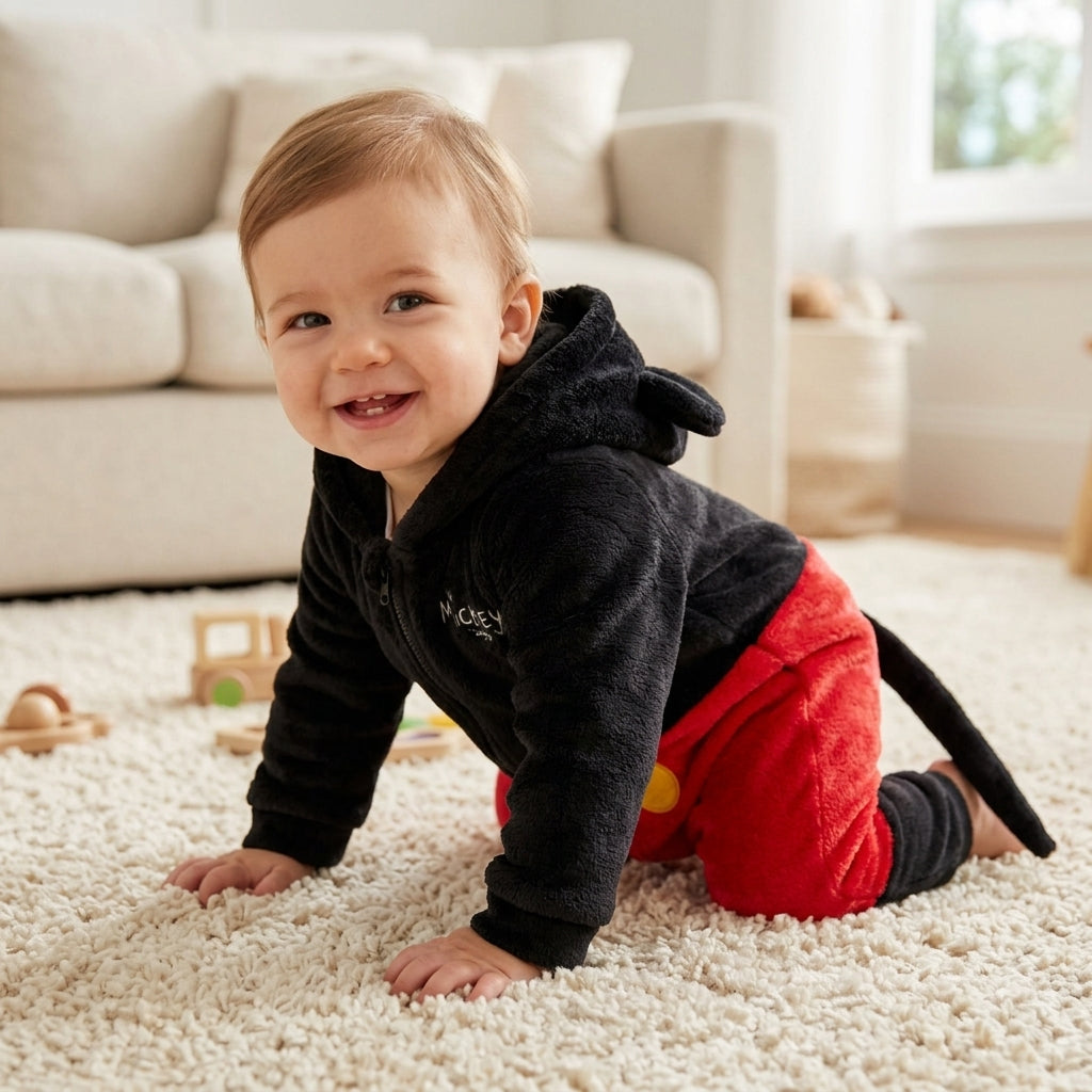 Kigurumi Masculino Infantil em Fleece Mickey – Conforto e Qualidade Exclusiva