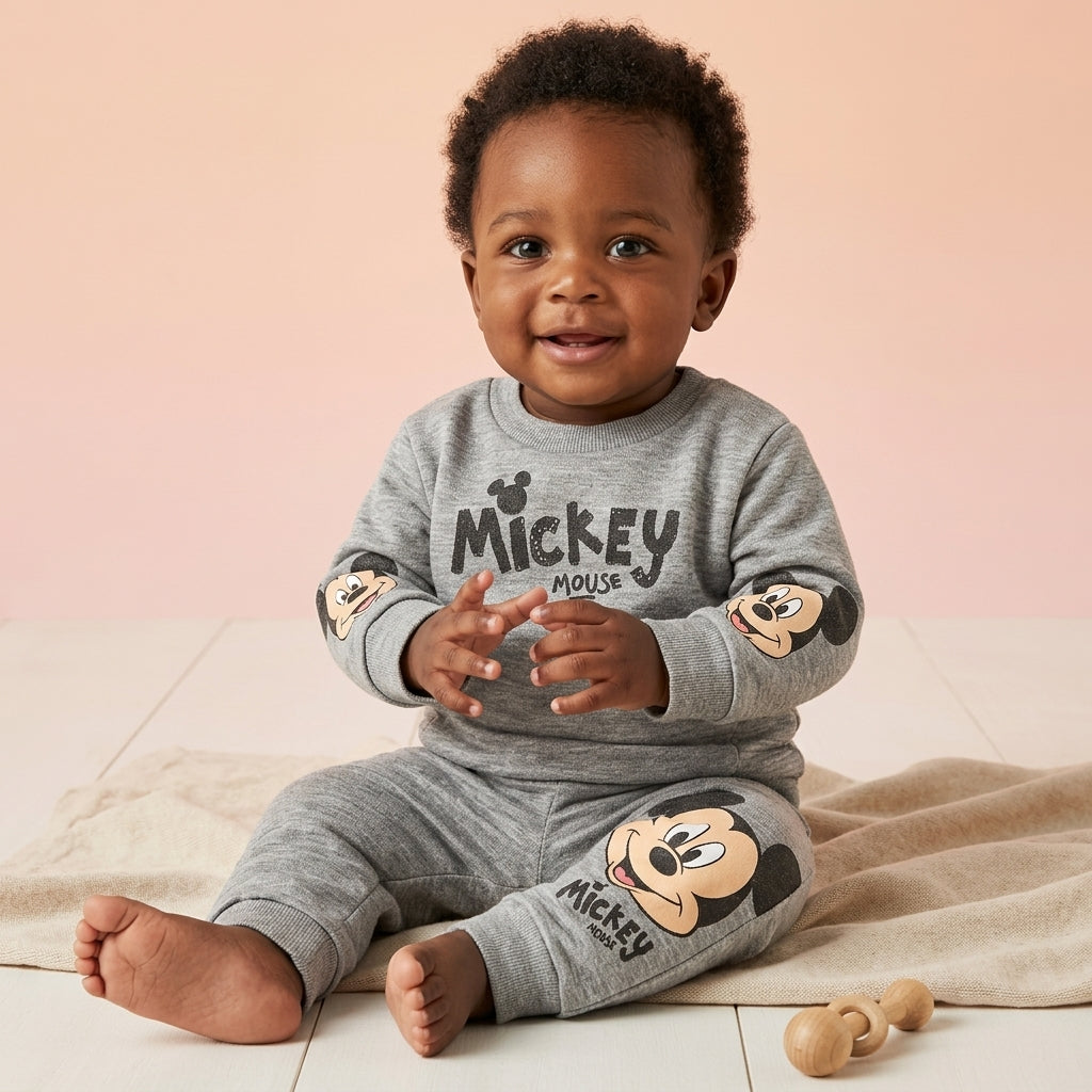 Conjunto Masculino Bebê Blusão e Calça em Moletom Disney – Conforto e Qualidade Exclusiva