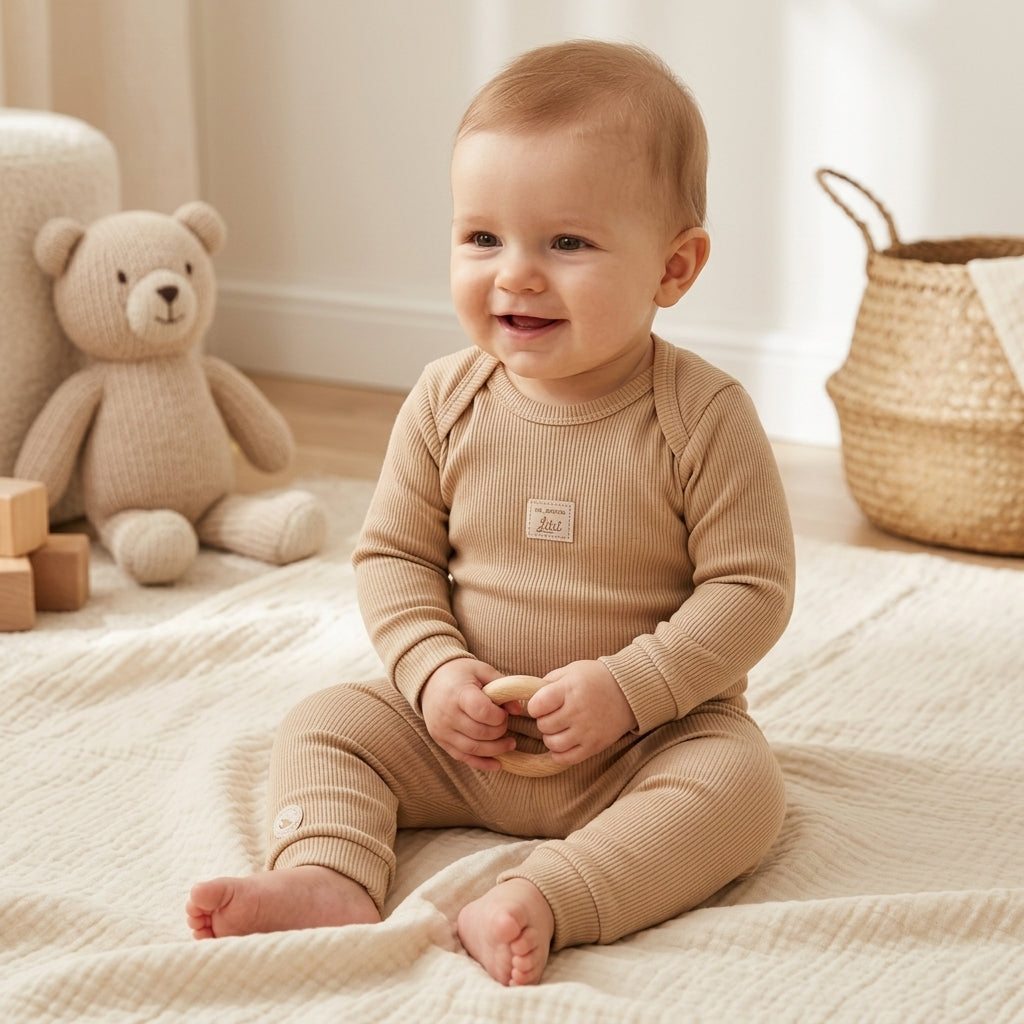 Conjunto Body Canelado Paraiso Baby – Conforto e Qualidade Exclusiva