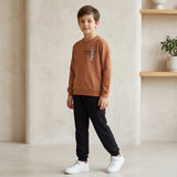 Conjunto de Moletom com Bolso e Puff na Estampa para Conforto e Estilo