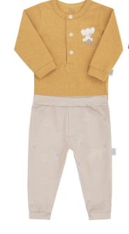 Conjunto Masculino Bebê Elefantinho Paraiso – Doçura e Conforto em Miniatura