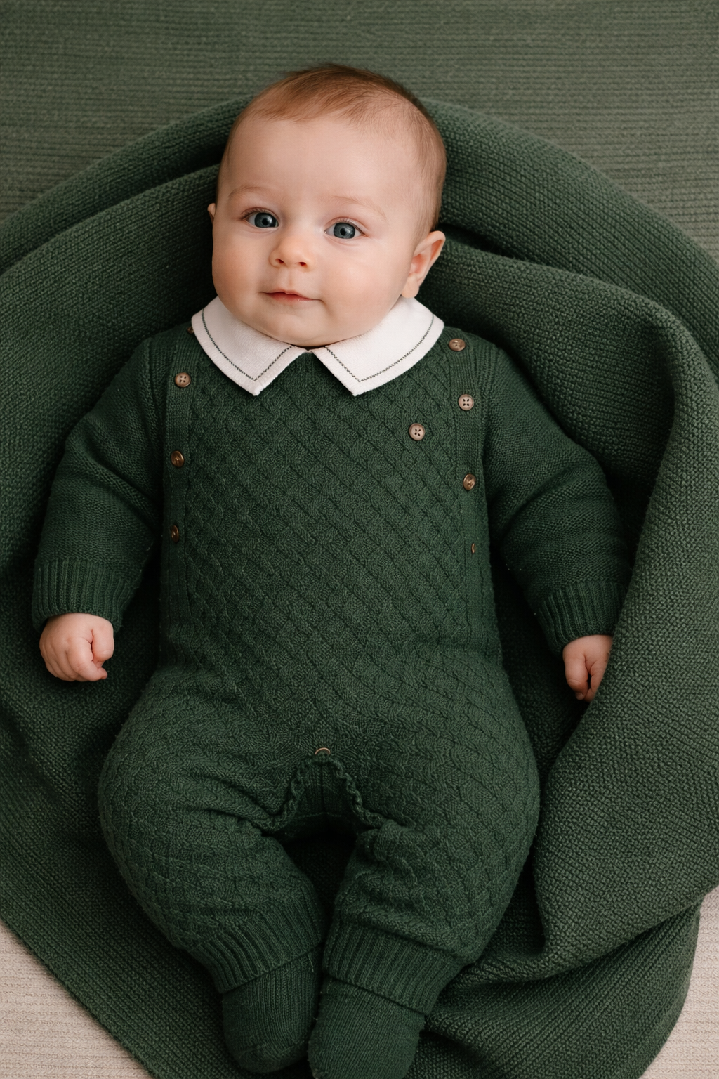 Saída Maternidade em Tricot Noruega – O Toque Clássico de Amor e Conforto