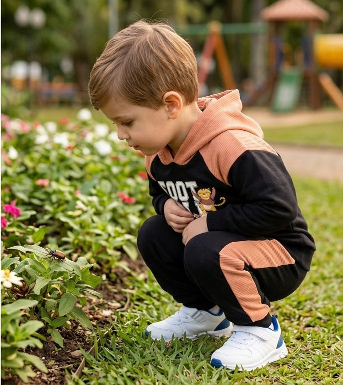 Conjunto de Moletom com Gorgurão e Capuz – Estilo Urbano e Conforto para o Dia a Dia