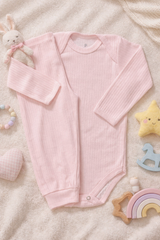 Conjunto Feminino Bebê Body Canelado Bordado