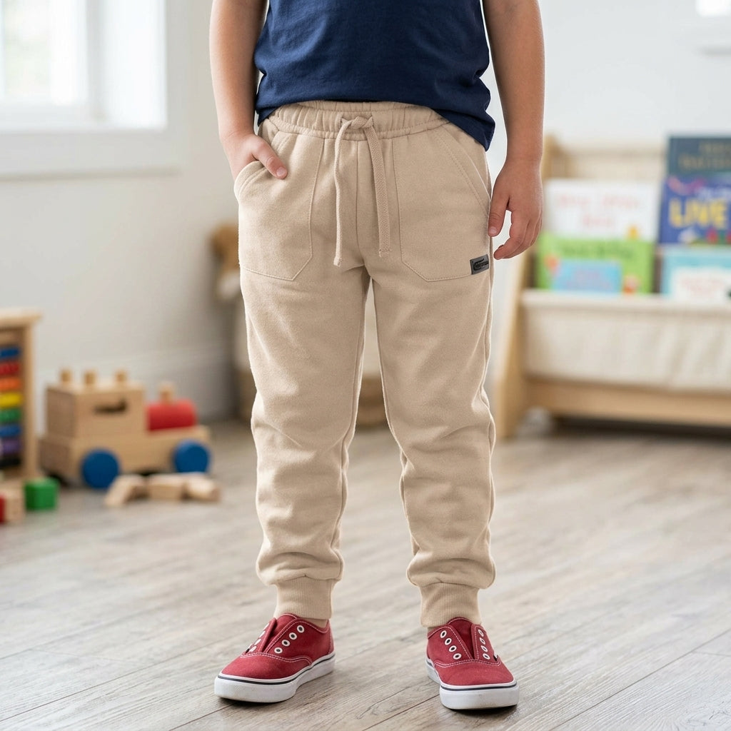 Calça Moletom Bege Overhead - Conforto e Versatilidade