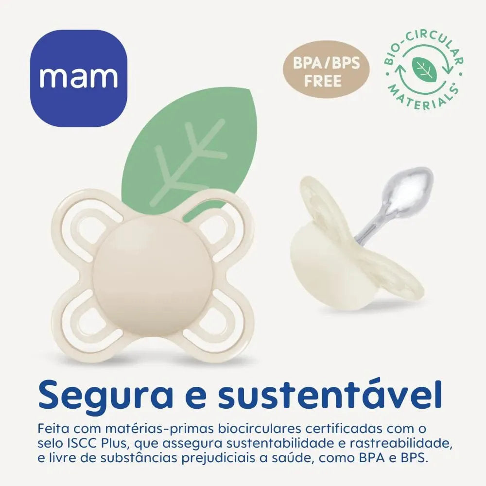 Chupeta MAM Perfect Start Neutra 0-2 Meses Leve e Confortável