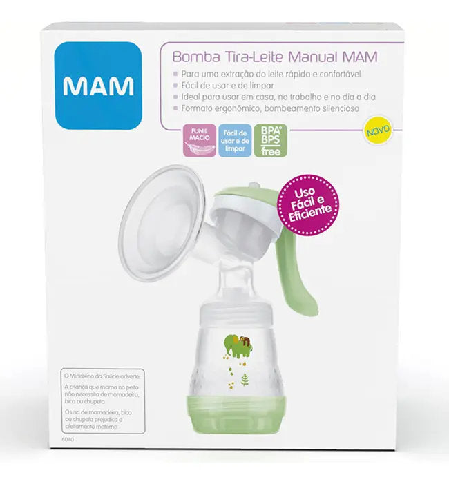 Bomba Manual MAM Breast Pump Prática e Confortável