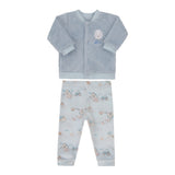 Conjunto de Bebê com Jaqueta Peluciada e Calça Estampada