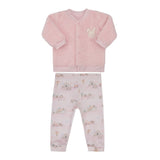 Conjunto de Bebê com Jaqueta Peluciada e Calça Estampada