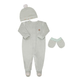 Macacão Longo Urso Verde com Touca e Luvinhas - Conforto Exclusivo para Bebê