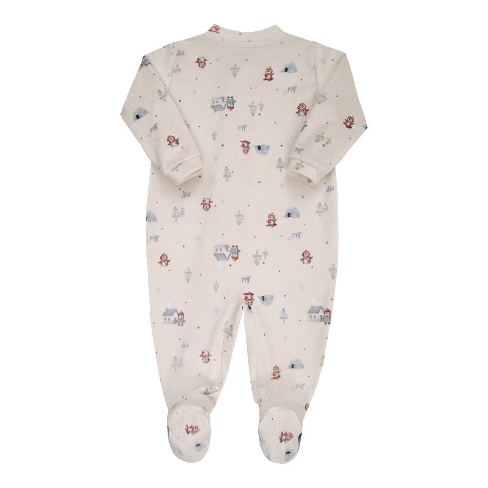 Macacão Longo Inverno com Pinguim – Conforto e Praticidade para Bebê