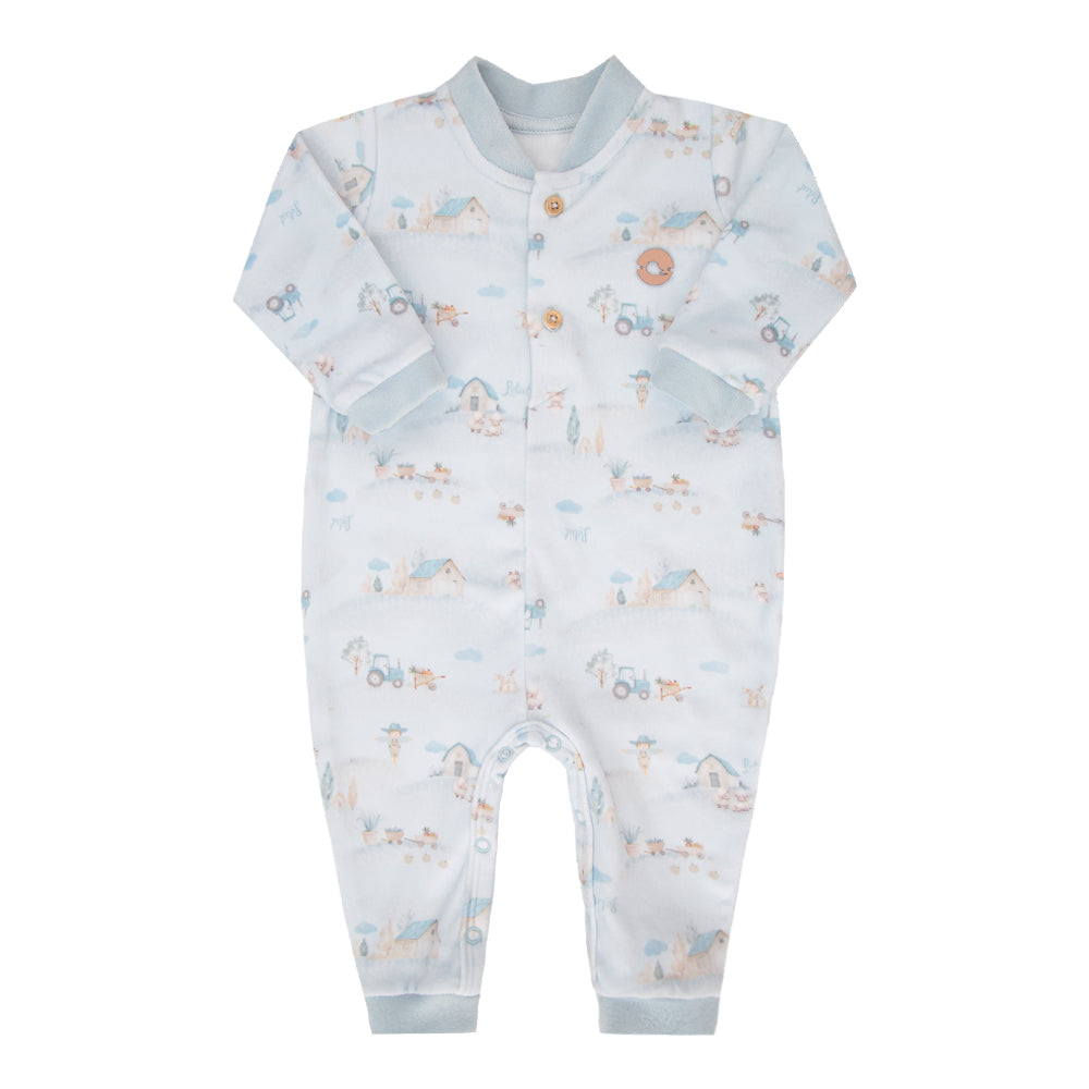 Macacão Longo Fazenda Azul – Conforto e Estilo para Bebê