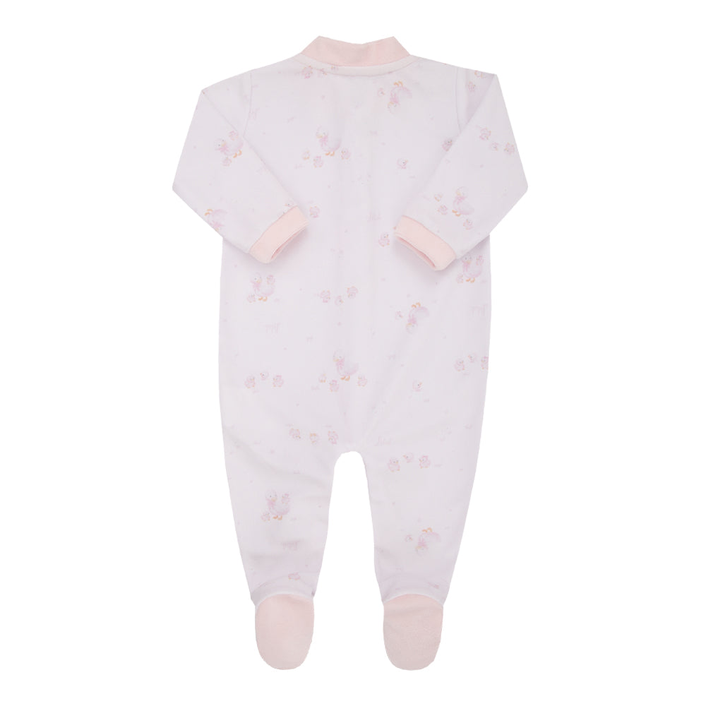 Macacão de Bebê Rosa com Estampa Delicada para Conforto Diário