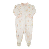Macacão Longo de Bebê Branco com Estampa Pastel para Conforto Diário