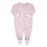 Macacão Longo de Bebê Rosa com Gola de Babado para Estilo e Conforto