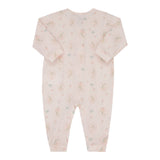 Macacão Bebê Rosa com Detalhes de Renda e Conforto
