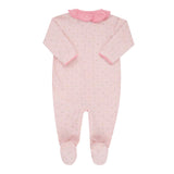 Macacão Bebê Rosa com Estampa Delicada e Conforto