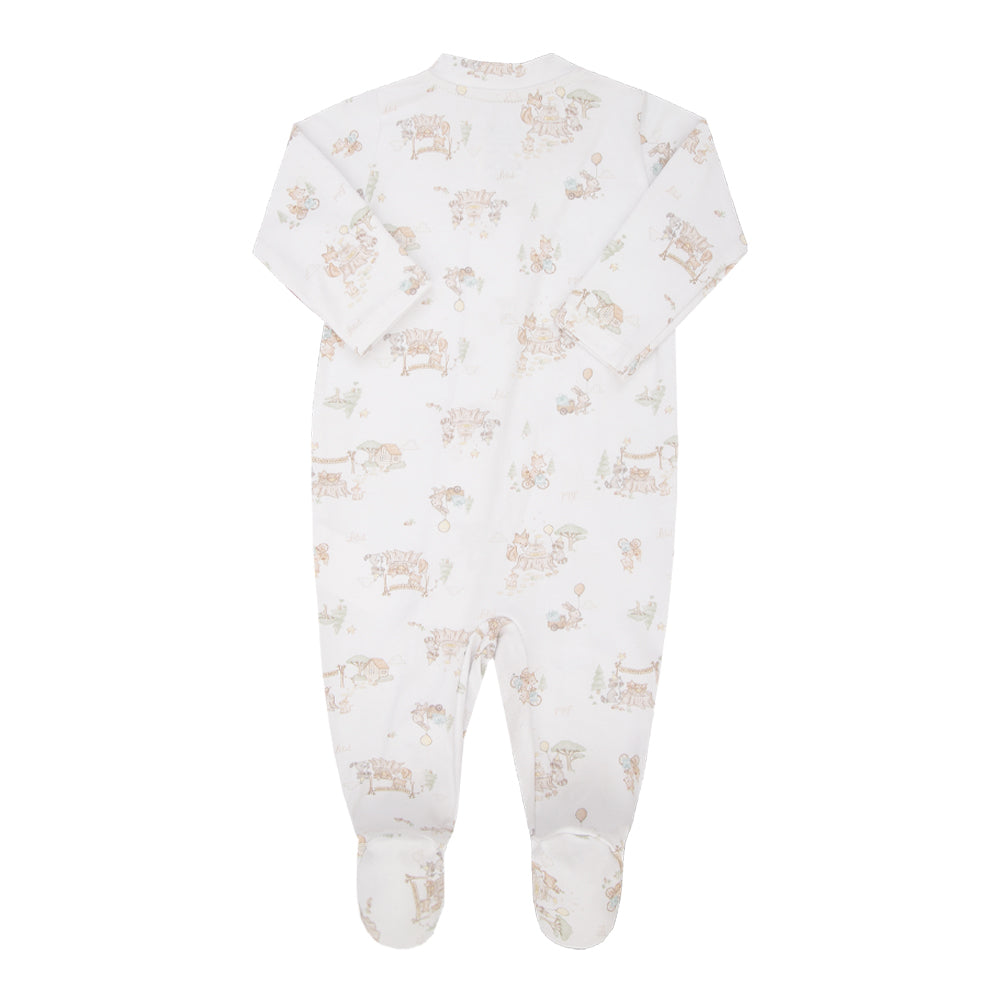 Macacão Bebê Branco com Estampa Animal e Conforto Prático