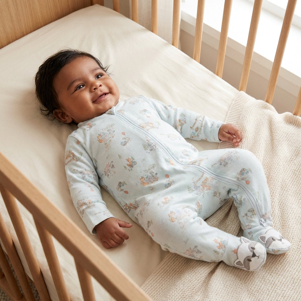 Macacão Bebê Branco com Estampa Animal e Conforto Prático