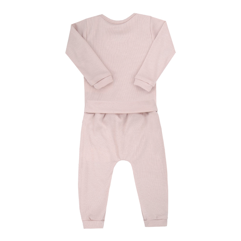 Conjunto de Bebê Rosa Claro Macio e Confortável