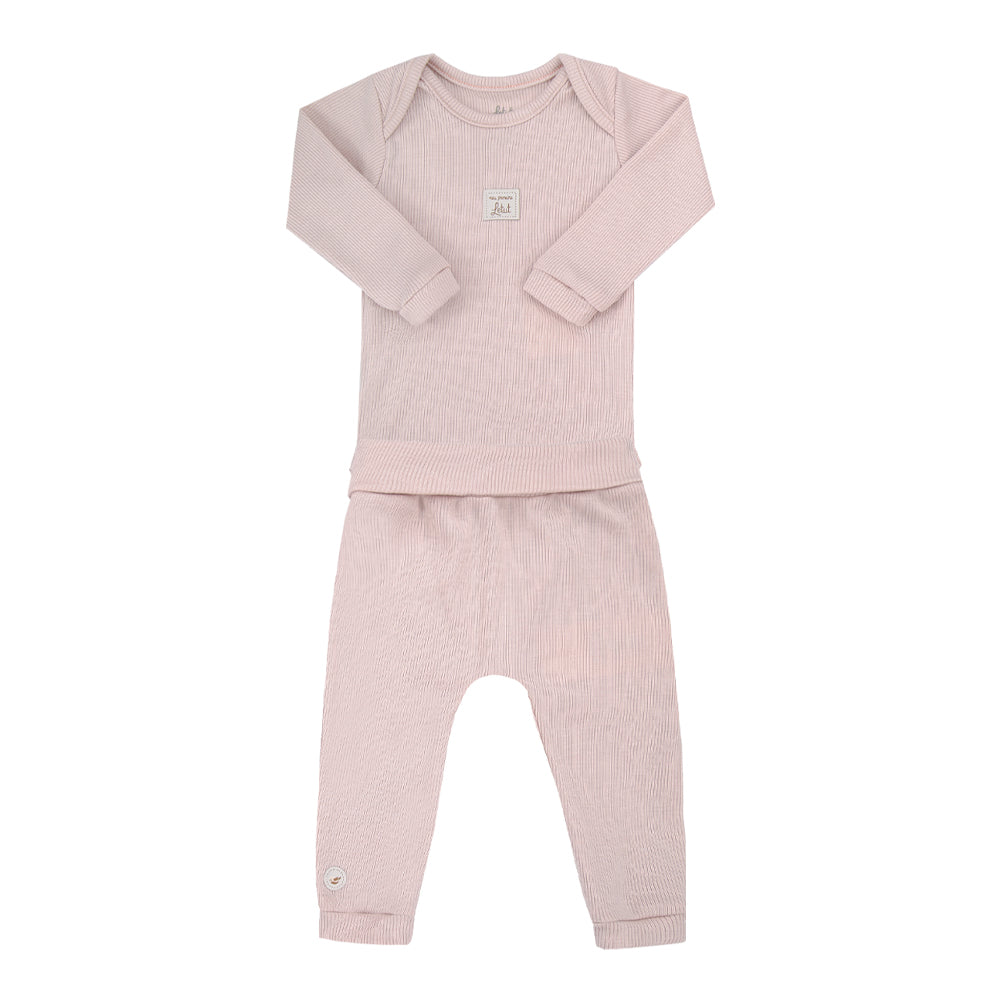 Conjunto de Bebê Rosa Claro Macio e Confortável