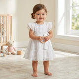 Vestido Infantil Laser com Laço e Conforto