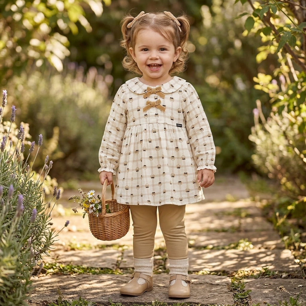Conjunto Infantil com Vestido e Calça Legging Confortável