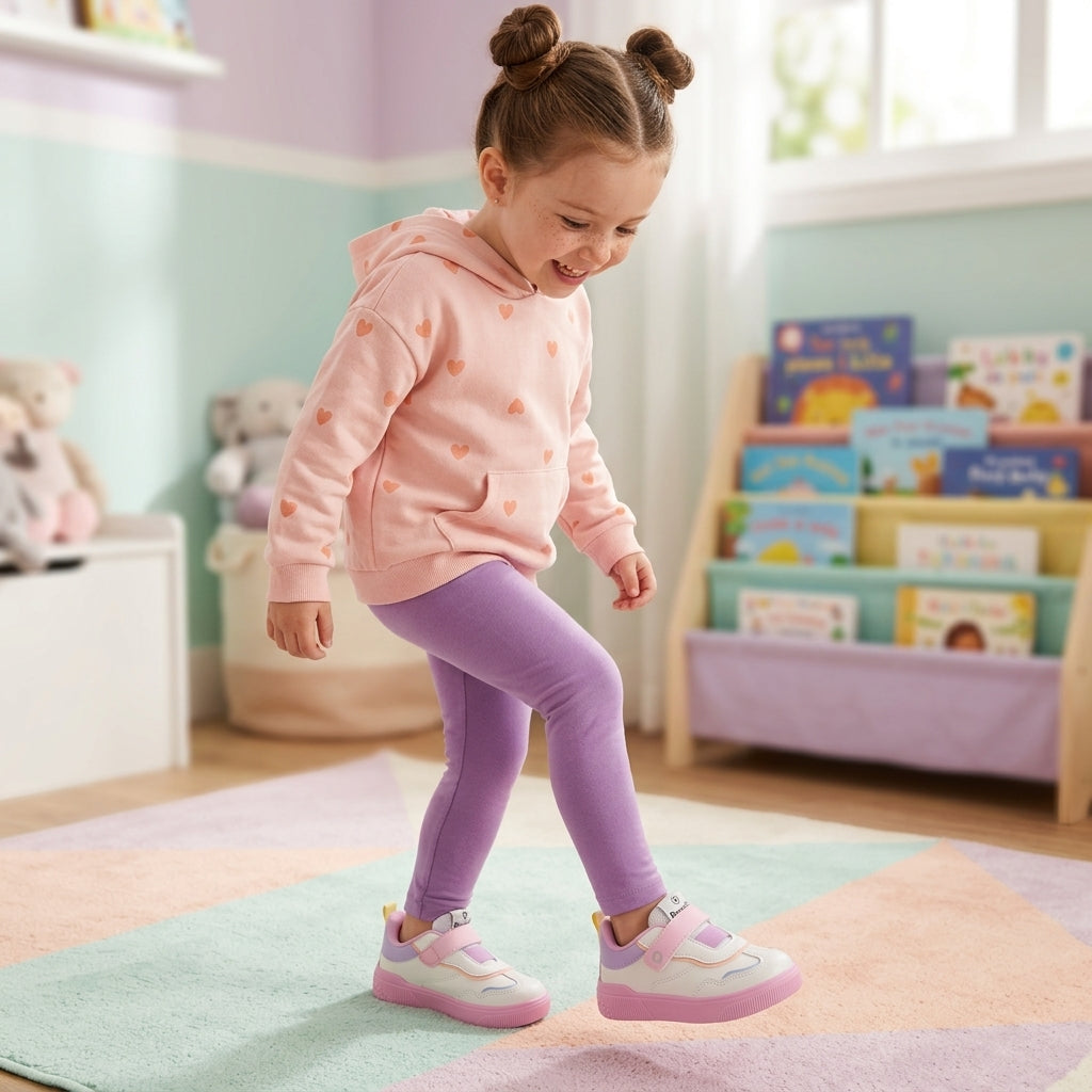 Tênis Infantil Branco Colorido Leve e Confortável para o Dia a Dia