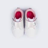 Tênis Feminino Infantil  Yumi Velcro Duplo Branco
