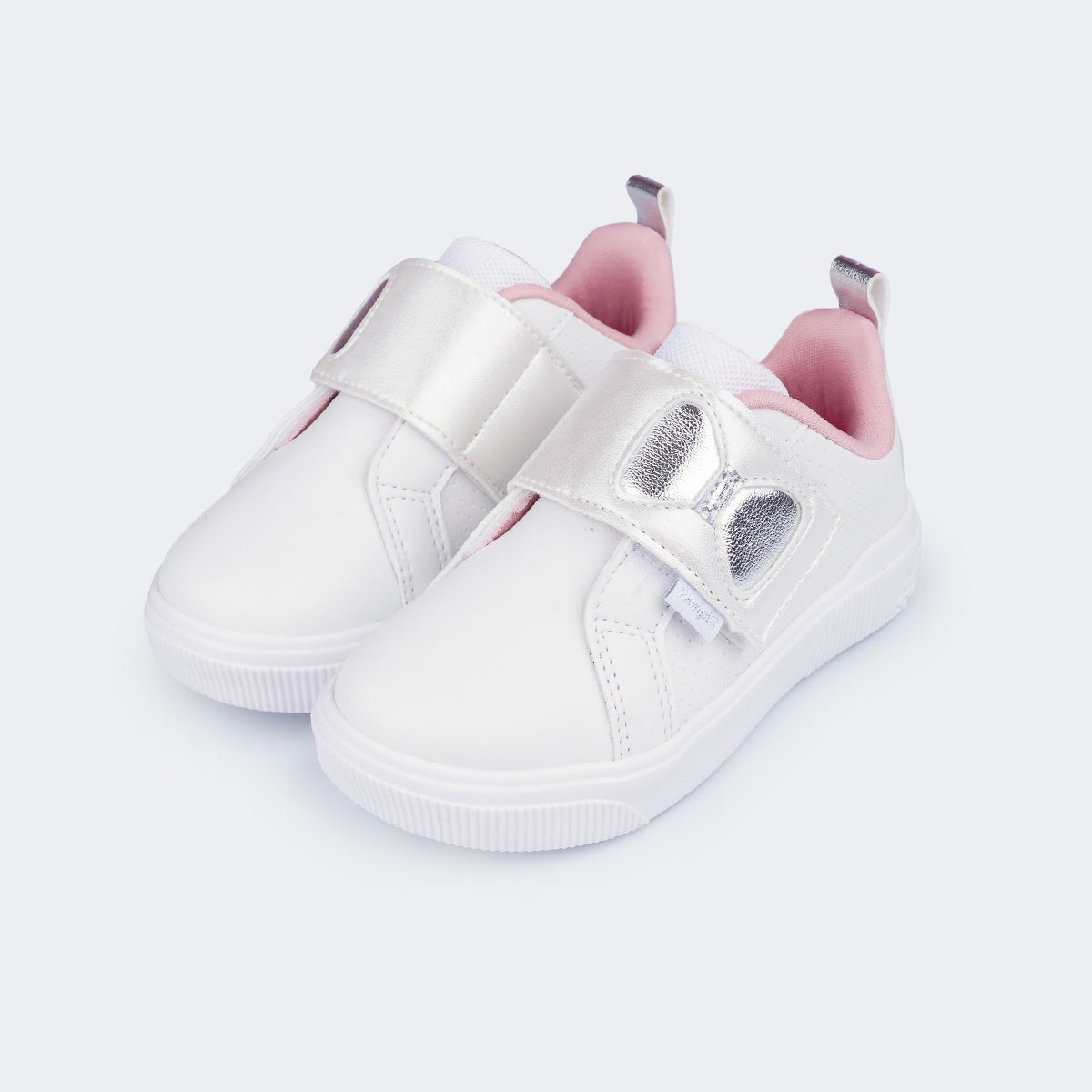 Tênis Feminino Infantil  Yumi Velcro Duplo Branco