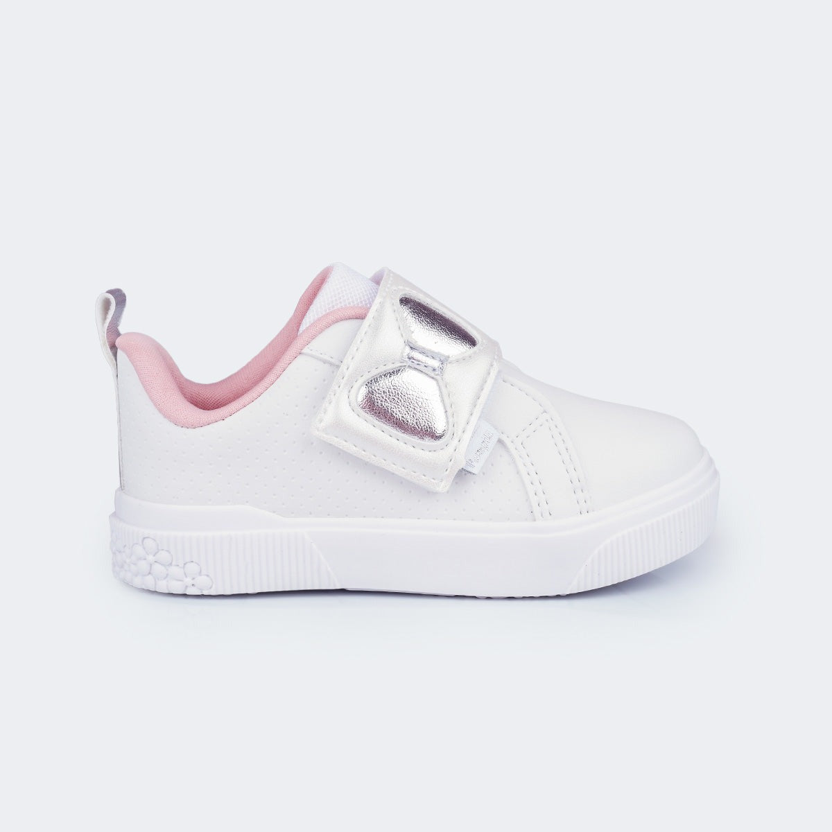 Tênis Feminino Infantil  Yumi Velcro Duplo Branco