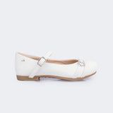 Sapato Infantil Feminino Angel Coração Strass Branco