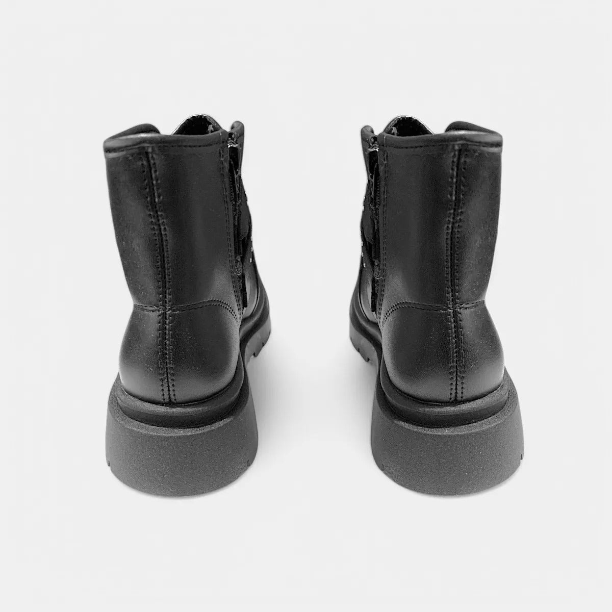 Coturno Feminino Infantil Tratorado Bota Molekinha Infantil Zíper Brilho