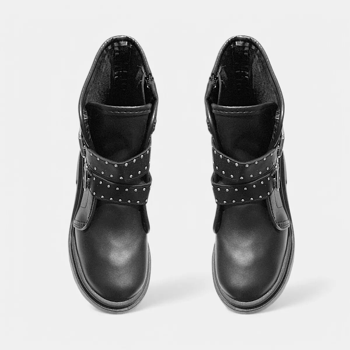Coturno Feminino Infantil Tratorado Bota Molekinha Infantil Zíper Brilho