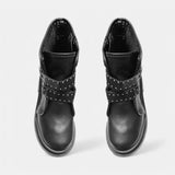 Coturno Feminino Infantil Tratorado Bota Molekinha Infantil Zíper Brilho