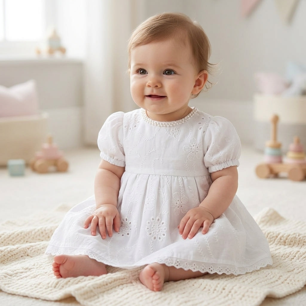 Vestido Infantil Laiser com Pregas e Conforto