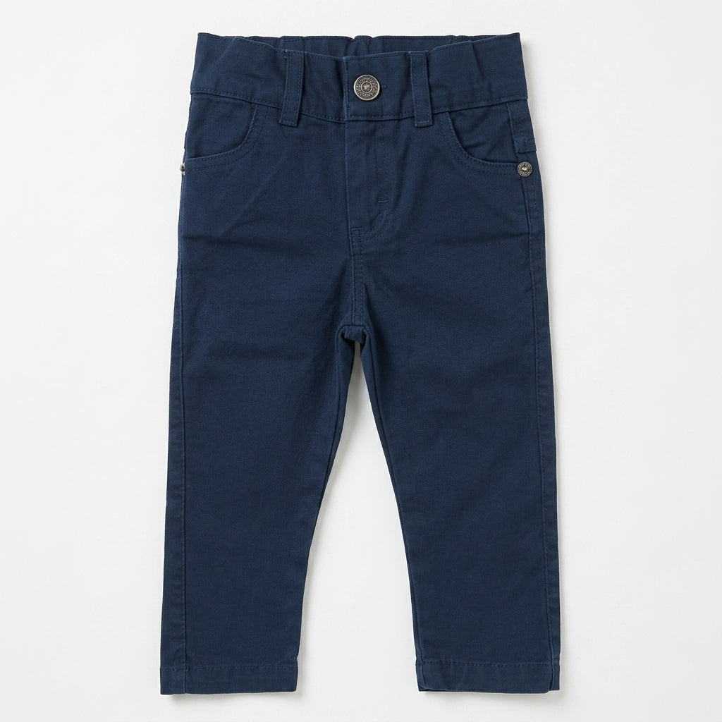 Calça Sarja para Bebê Menino – Estilo Mini Polegar Com Suspensorio