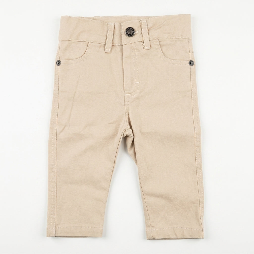 Calça Sarja para Bebê Menino – Estilo Mini Polegar Com Suspensorio